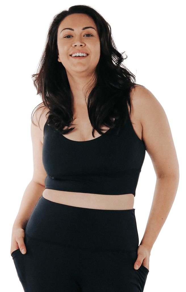 Limitless Sports Bra in Jet Black - Medium Support, A - E Cups Plus