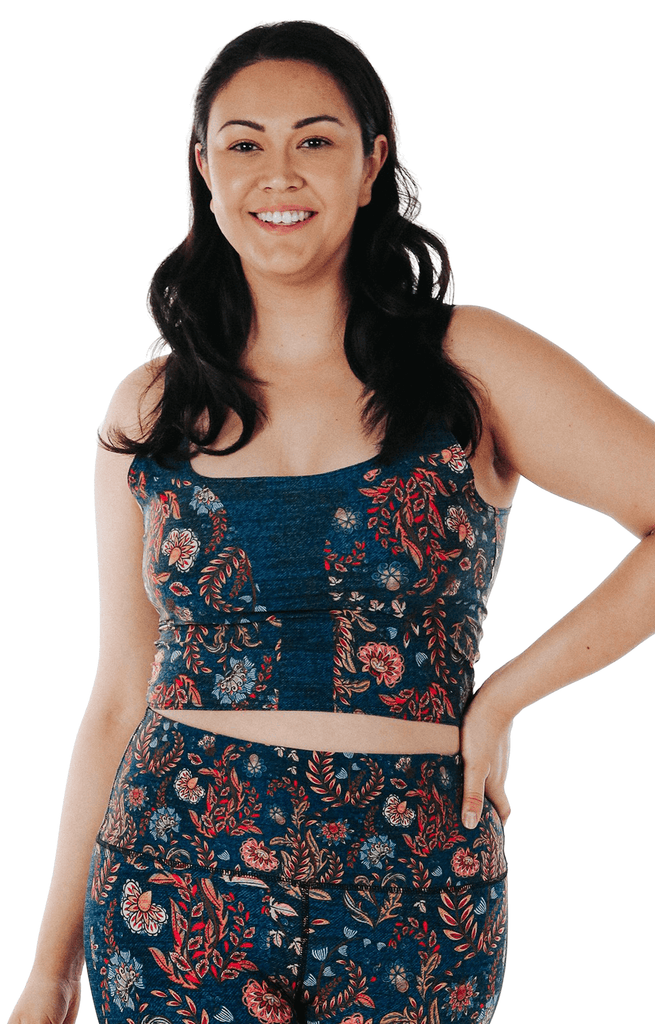 Om Tank in Festival Denim Plus