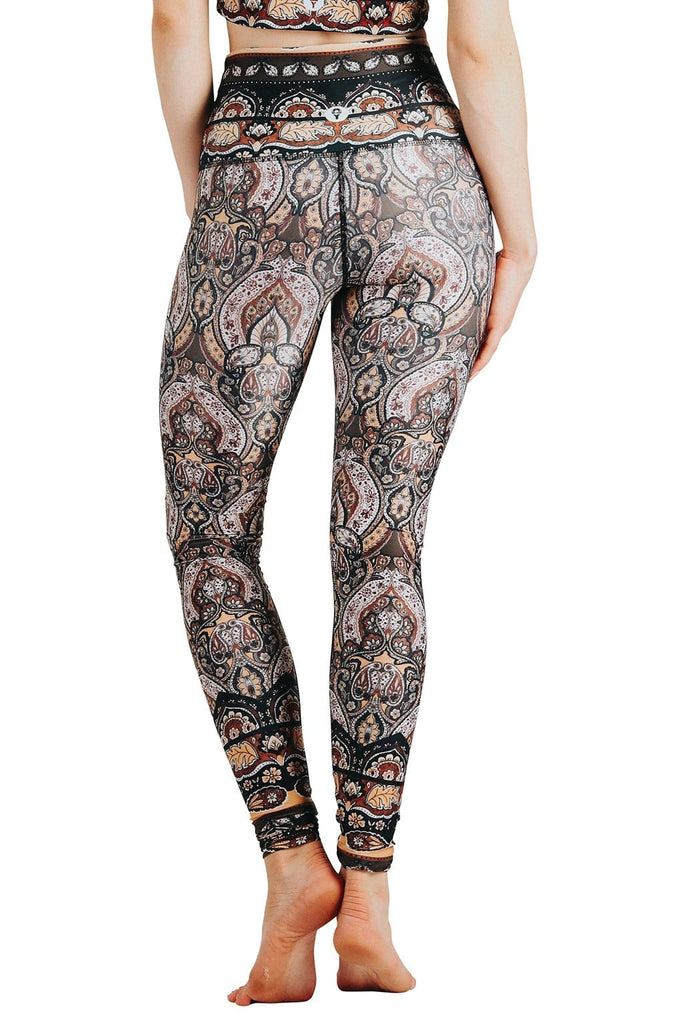 Yoga Democracy  Espresso Yourself Printed Yoga Leggings