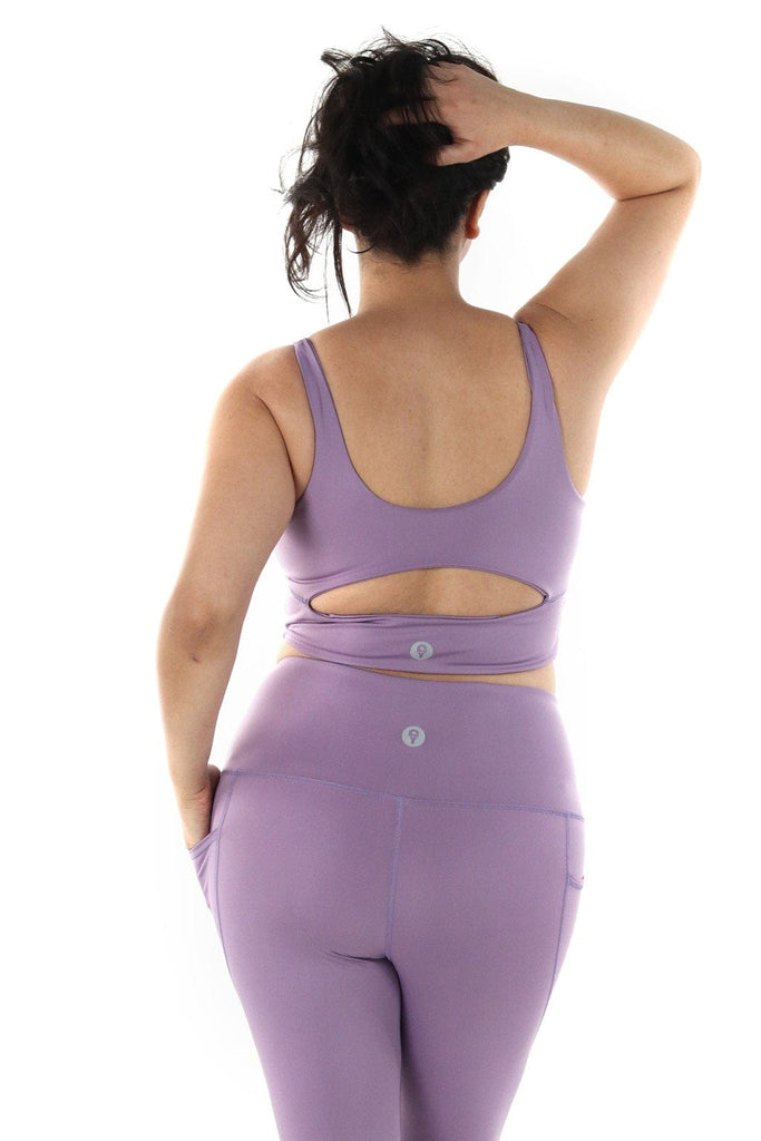 Limitless Sports Bra in Amethyst Full Back View