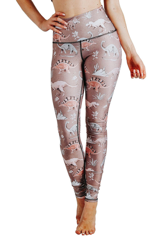 Yoga Democracy  Stokasaurus Printed Yoga Leggings